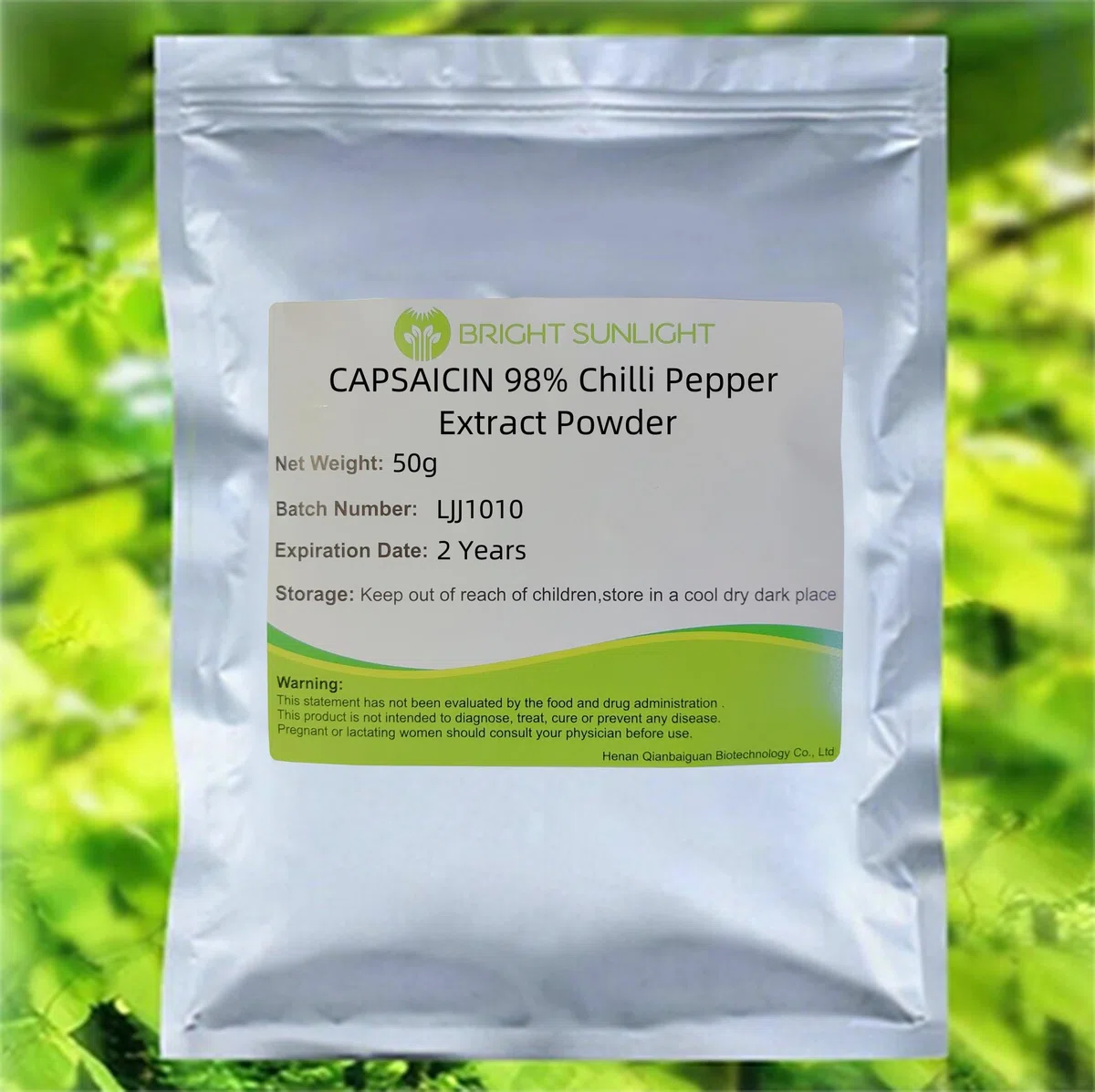 Poudre de capsaïcine pure 98%, extrait de piment 50 g