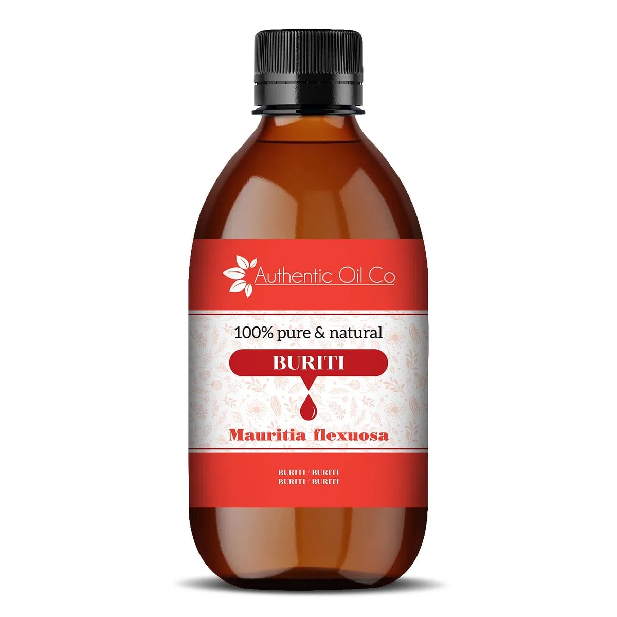 Huile de buriti vierge 100% naturelle pressée à froid, 100 ml