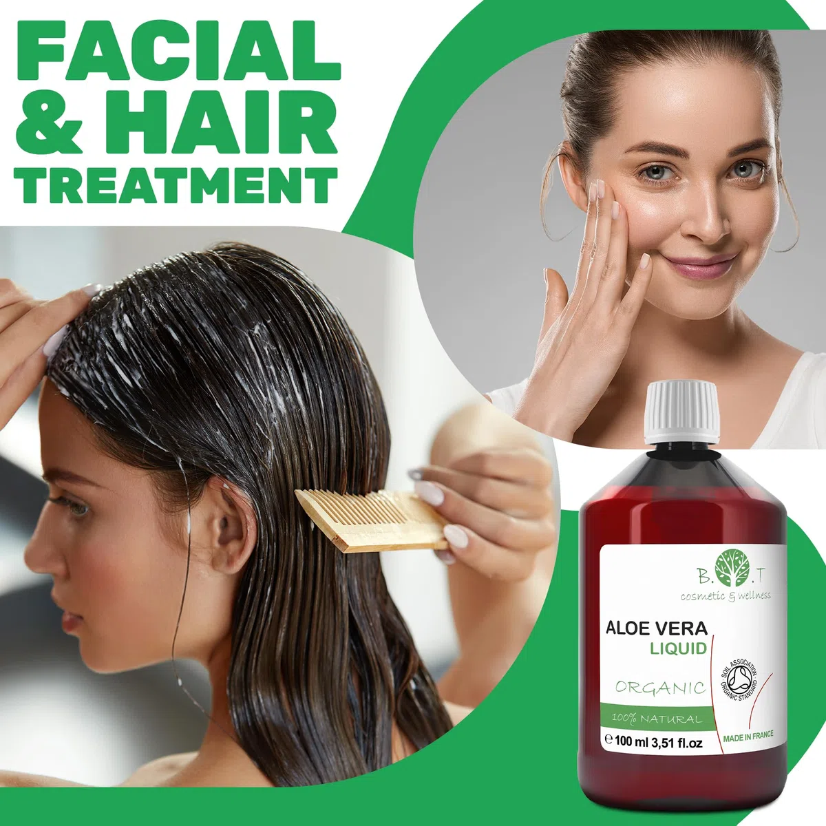 B.O.T cosmetic & wellness - Concentré d'Aloe Vera Bio Frais | 100% Naturel et Pur | Pressé à Froid | Soins et Hydratation de la Peau et Cheveux | Idéal pour Cosmétiques Maison, Taille: 5L