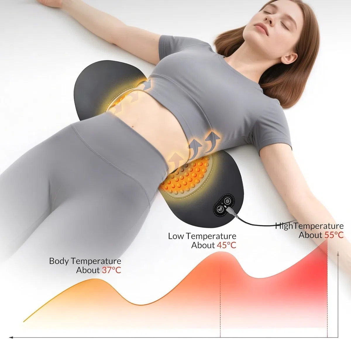 LombaTech 3 en 1 Décompression Vertébrale à Domicile - 2026 Massage Lombaire Thérapie, Masseur Lombaire Et Sciatique Avec Chauffage Et Vibrations, Alignement De La Colonne Vertébrale, Sommeil (Noir)