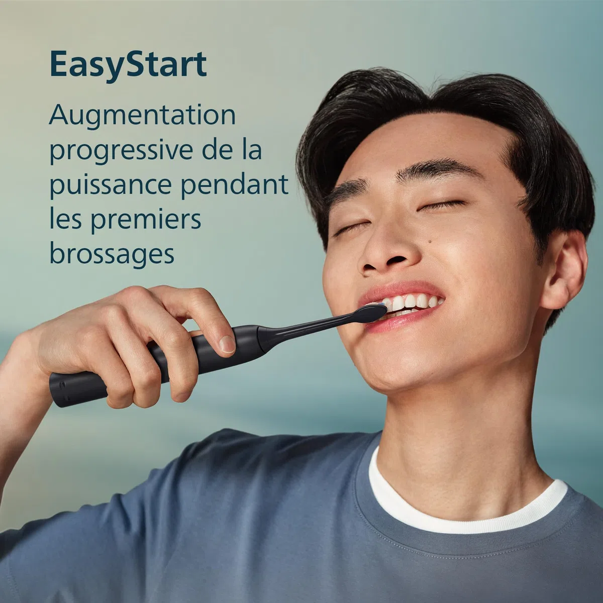 Philips Sonicare série 4100 – Brosse à dents électrique sonique, capteur de pression, 4 réglages, EasyStart, SmarTimer, 21 jours d’autonomie, étui de voyage, coloris noir, modèle HX4044/52, [Nouveau]
