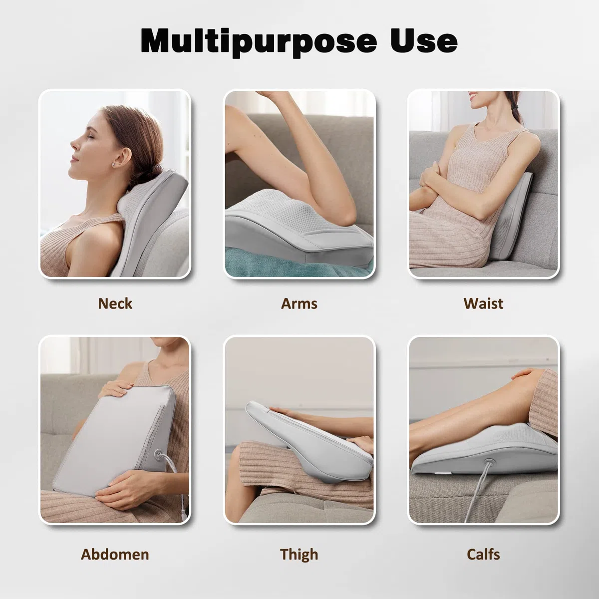 OMASSA Masseur Cervical avec Coussin Chauffant, Massage Dos et Cou, Soulage Douleurs Musculaires Cou, Épaules, Dos, Jambes et Pieds, Idéal Cadeaux pour Homme/Meres/Pere/Grand Mere