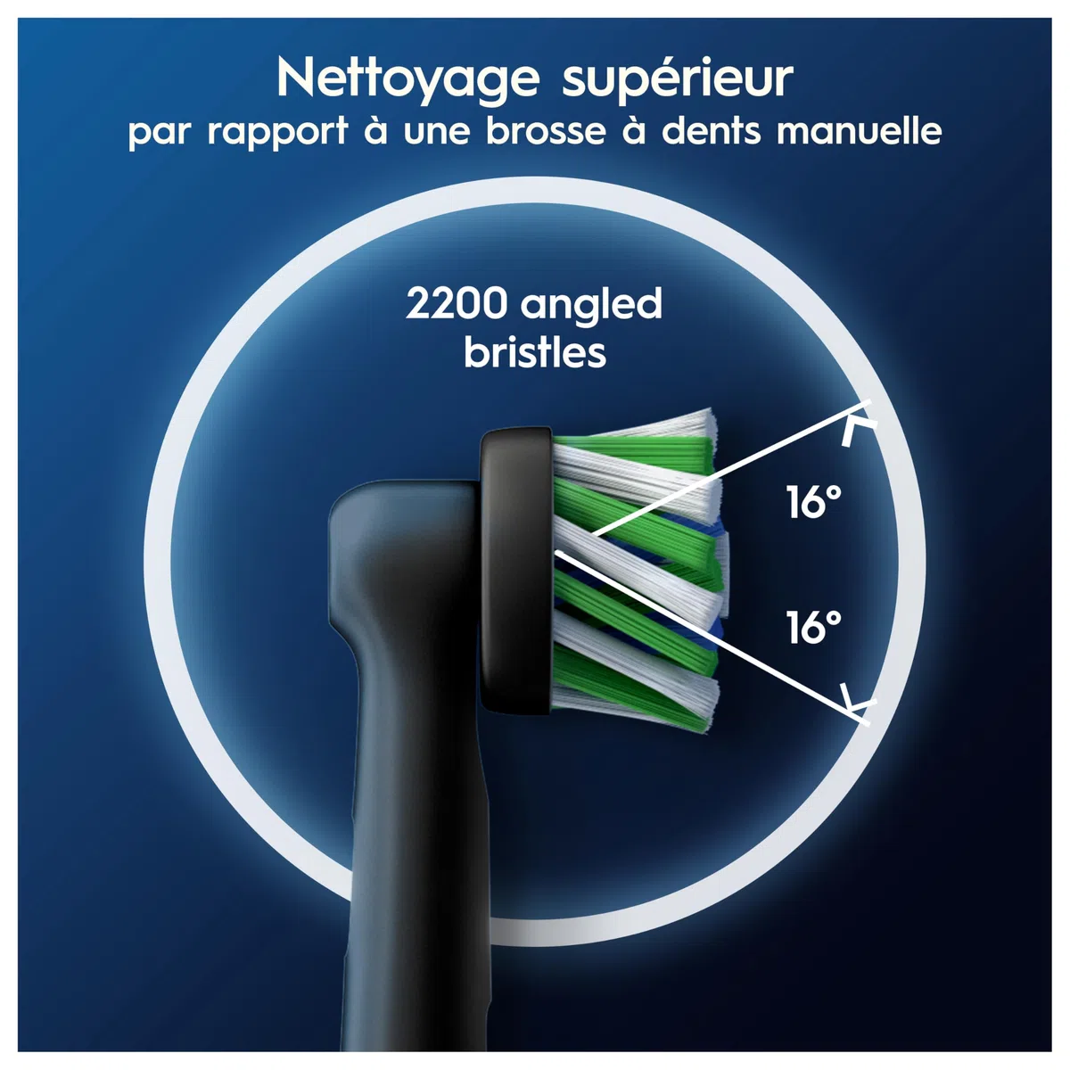 Oral-B Cross Action Brossettes de Rechange Lot de 12 Noires Recharges Brosse à Dents Électrique Pro