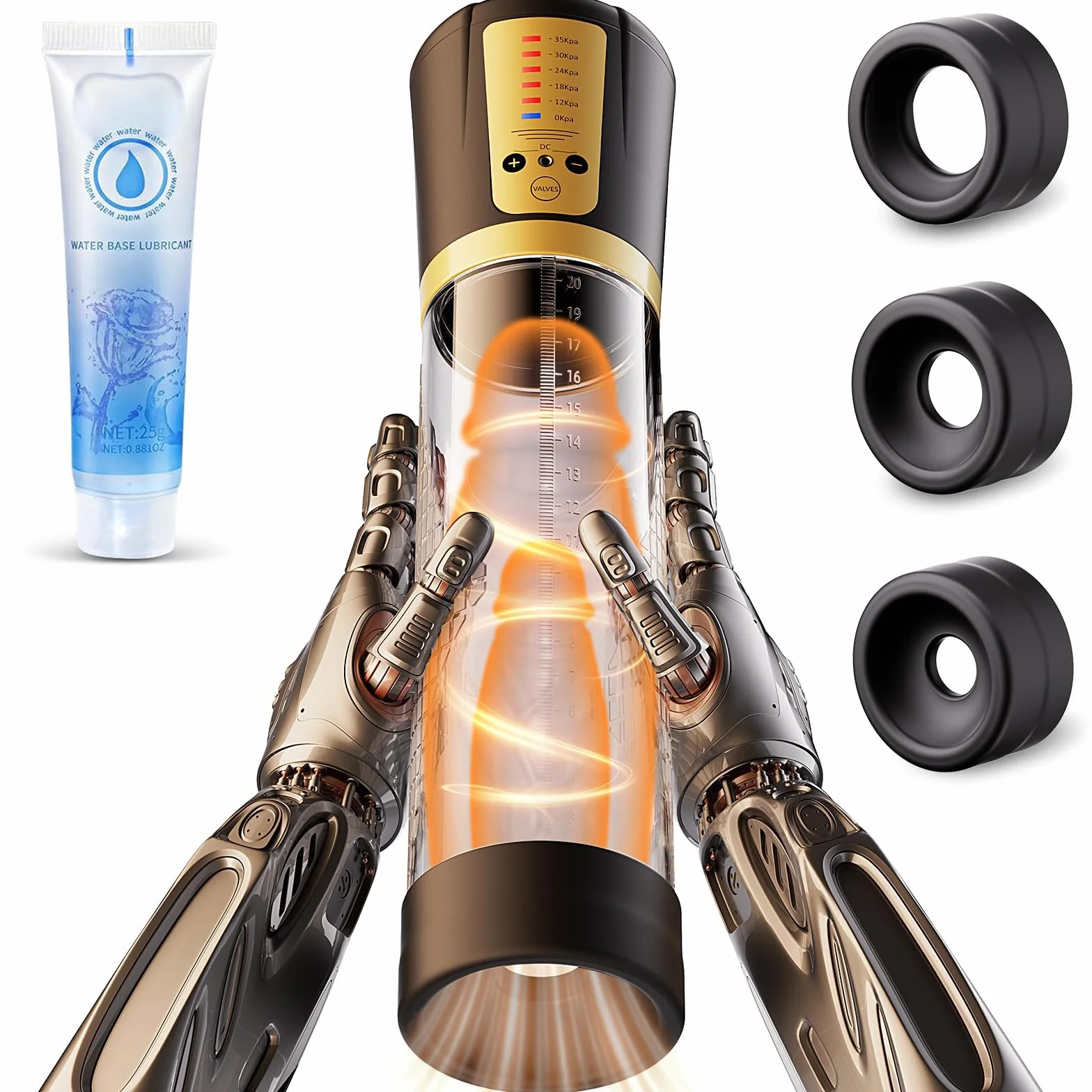 Pompes à Pénis Masturbateur Sex Toýs Homme - Masturbâteur Homme Mains Libres avec 5 Succions et 6 Anneaux Péniens, Pompe a Penisse Électrique pour Agrandir son Pénis Masturbateurs Masculins Sex Toys