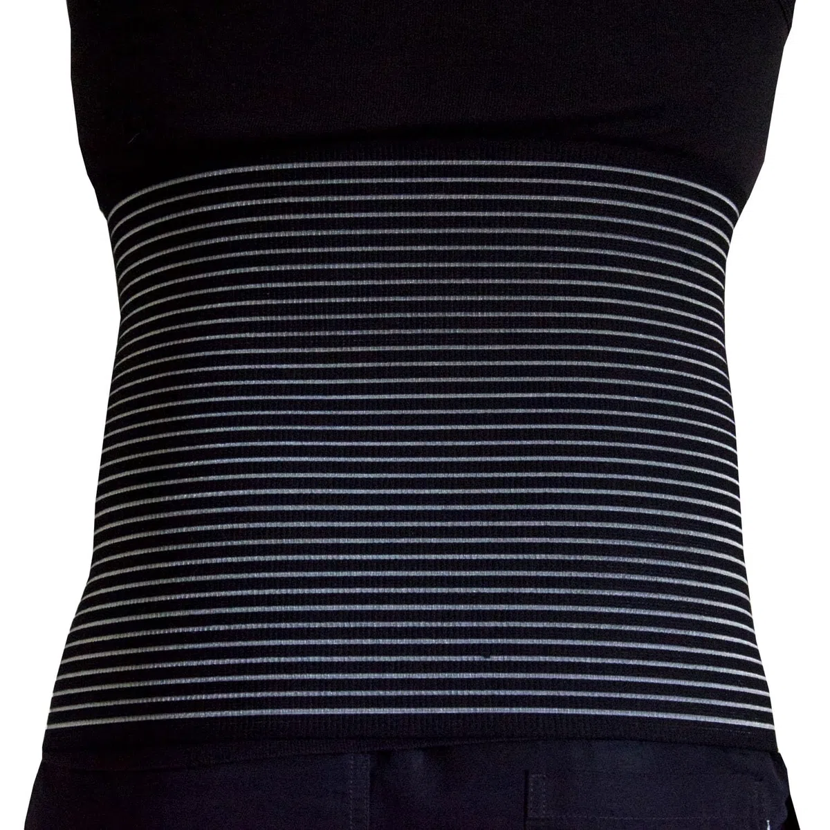 BODYPERFECT Bandeau Abdominal Post-opératoire Correcteur Soulage Maux Dos Fermeture Réglable H 28 XL Noir