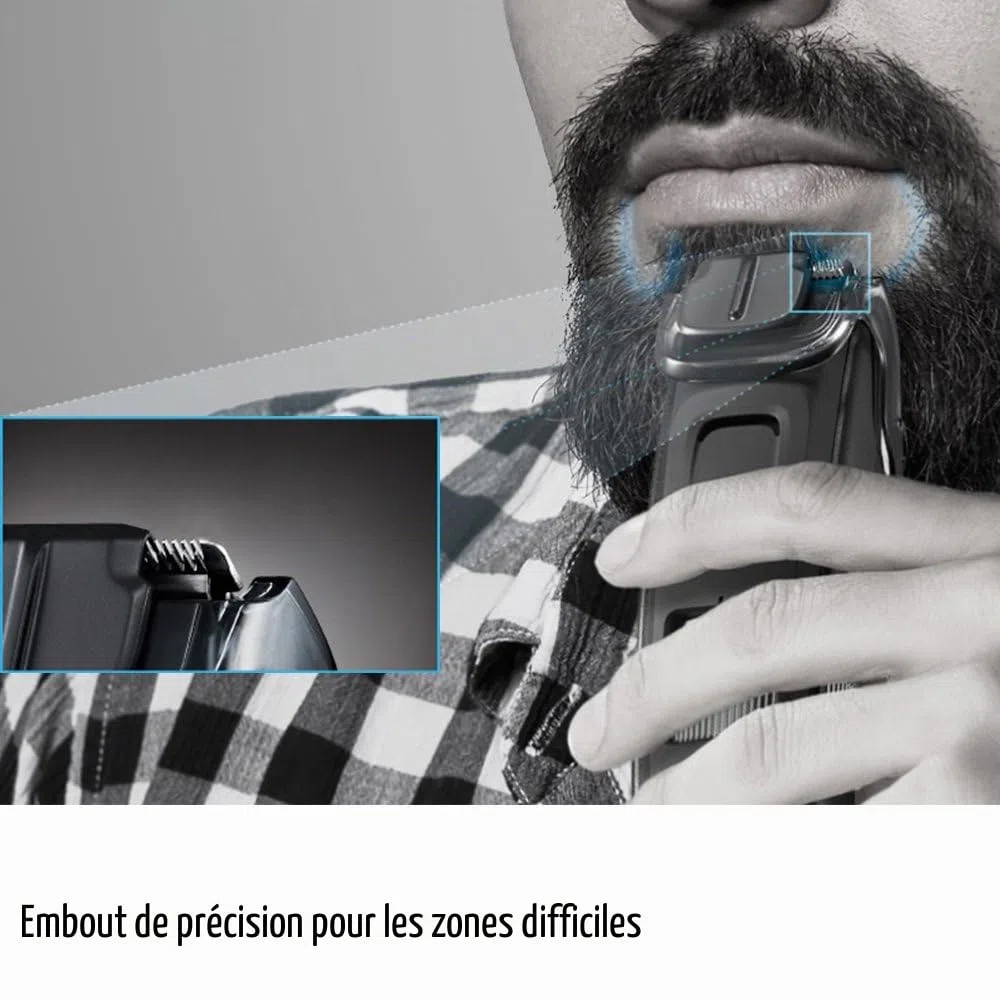 Panasonic - Personalcare ER-GB96-K503 | Tondeuse barbe - Spécial barbes longues 58 Réglages 7 accessoires 50 min d'autonomie Charge en 1 heure Lavable Moteur Torque Noir