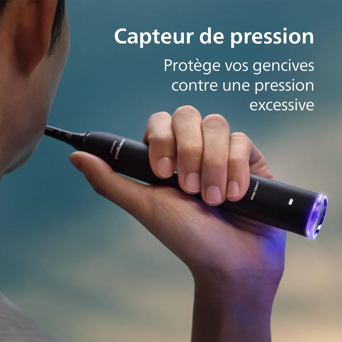 Philips Sonicare DiamondClean Smart 9400 - Brosse à dents électrique avec application, Capteur de pression, Détection de la tête de brosse, 4 modes de brossage, 3 niveaux d'intensité, Noir, HX9917/89
