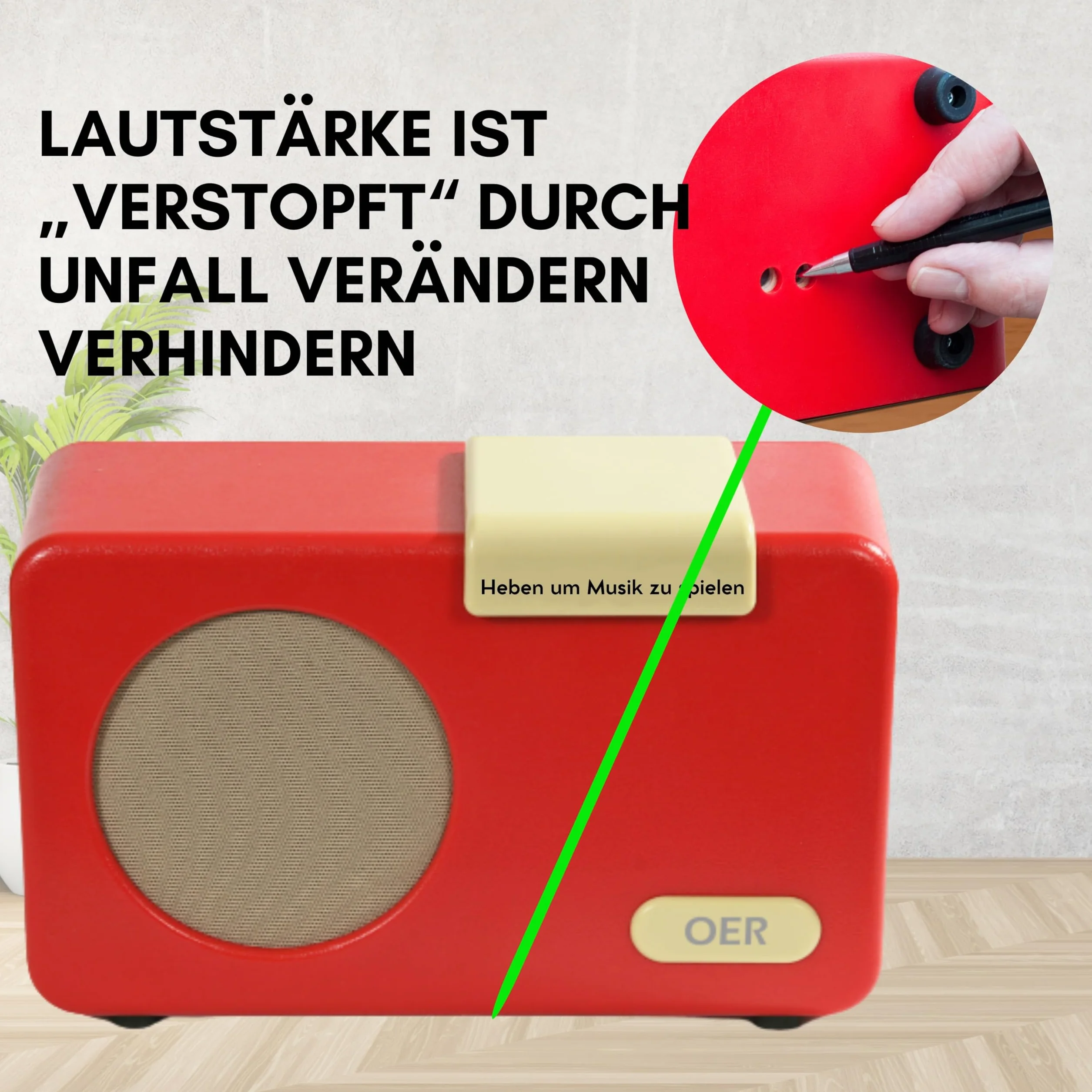 OER Lecteur de Musique - démence Radio - Rouge