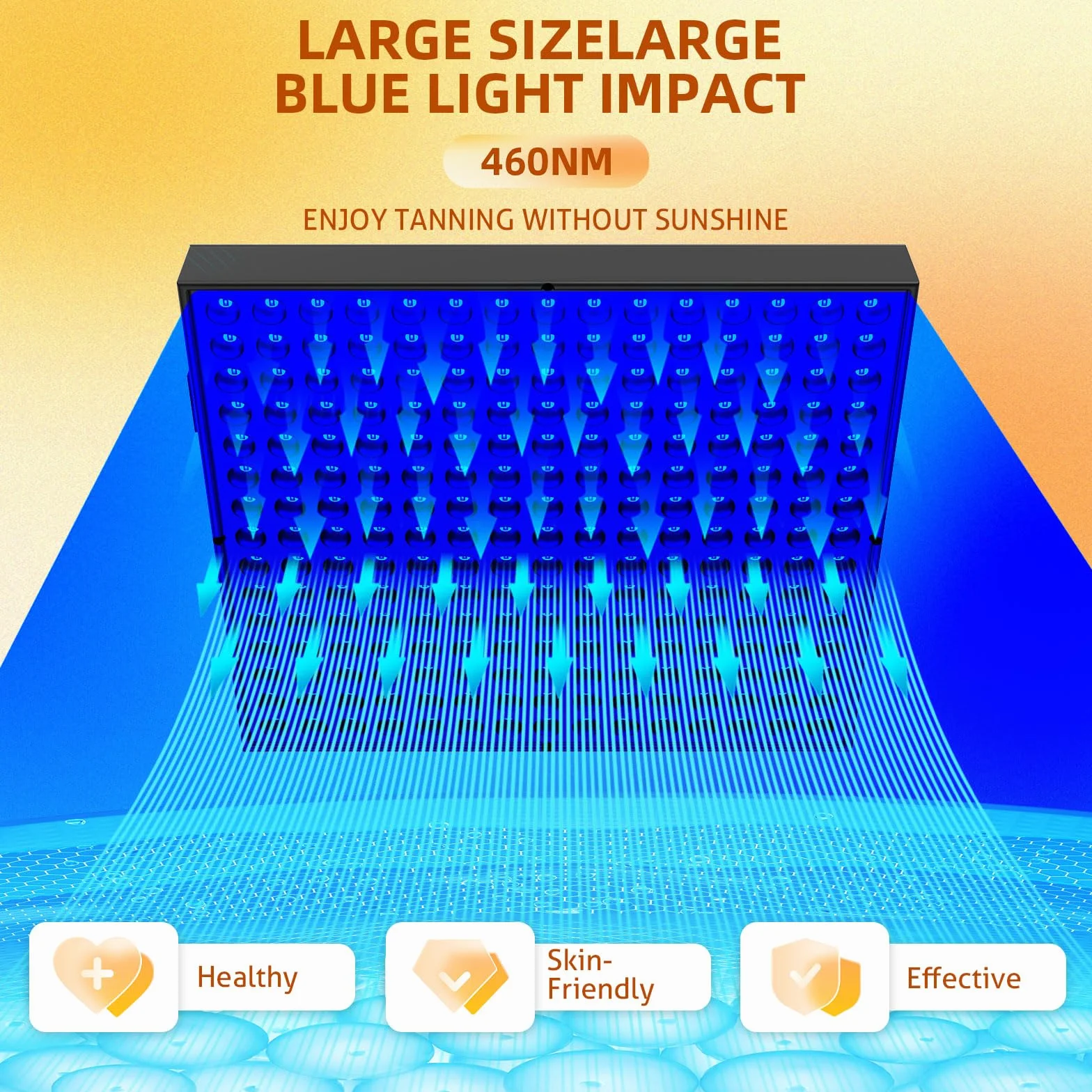 Lampe de bronzage 225 pièces 460 NM Solarium visage support réglable crochets suspension maison corps