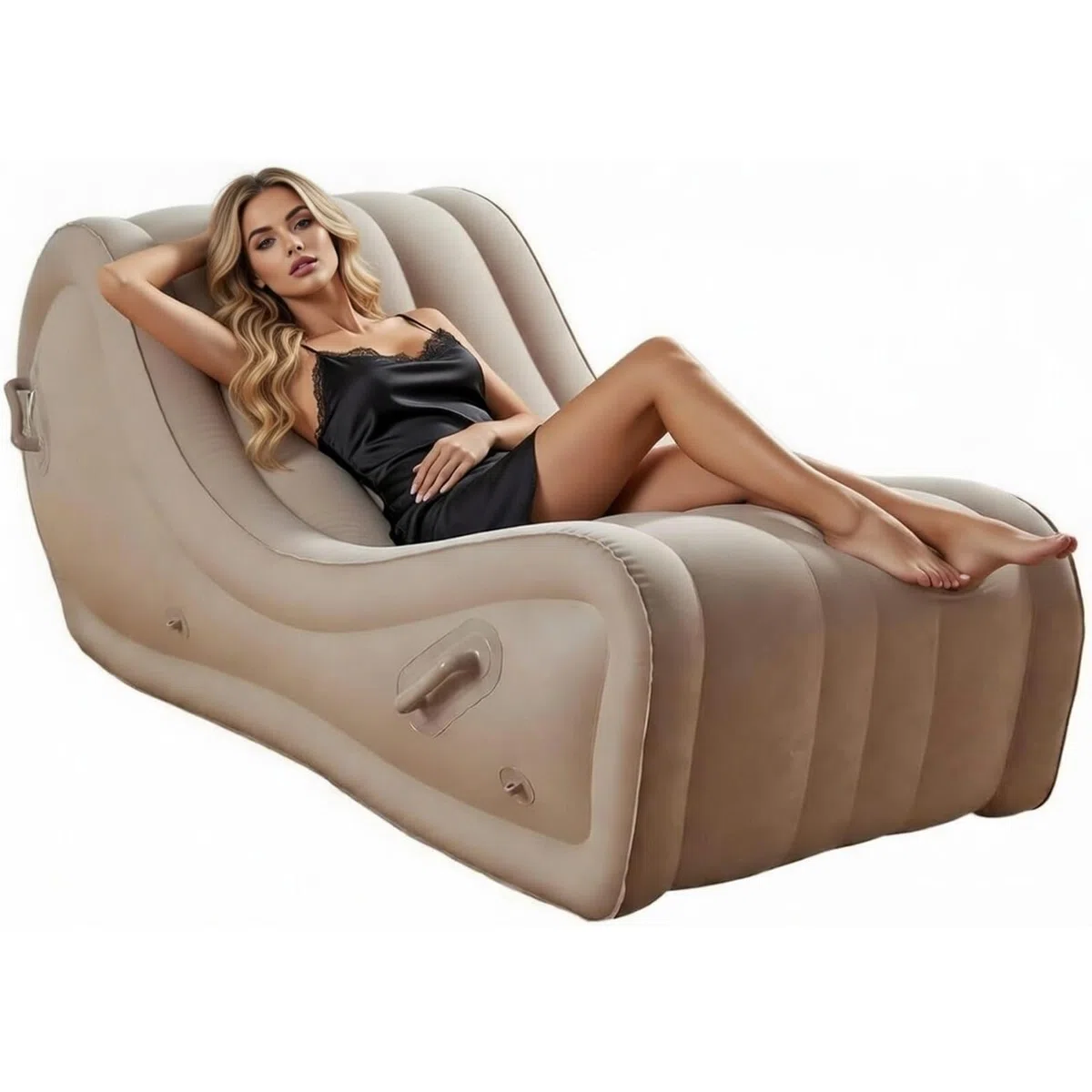 Canapé Gonflable Sexuel avec Pompe Électrique Automatique Mobilier BDSM Bondage pour Couples