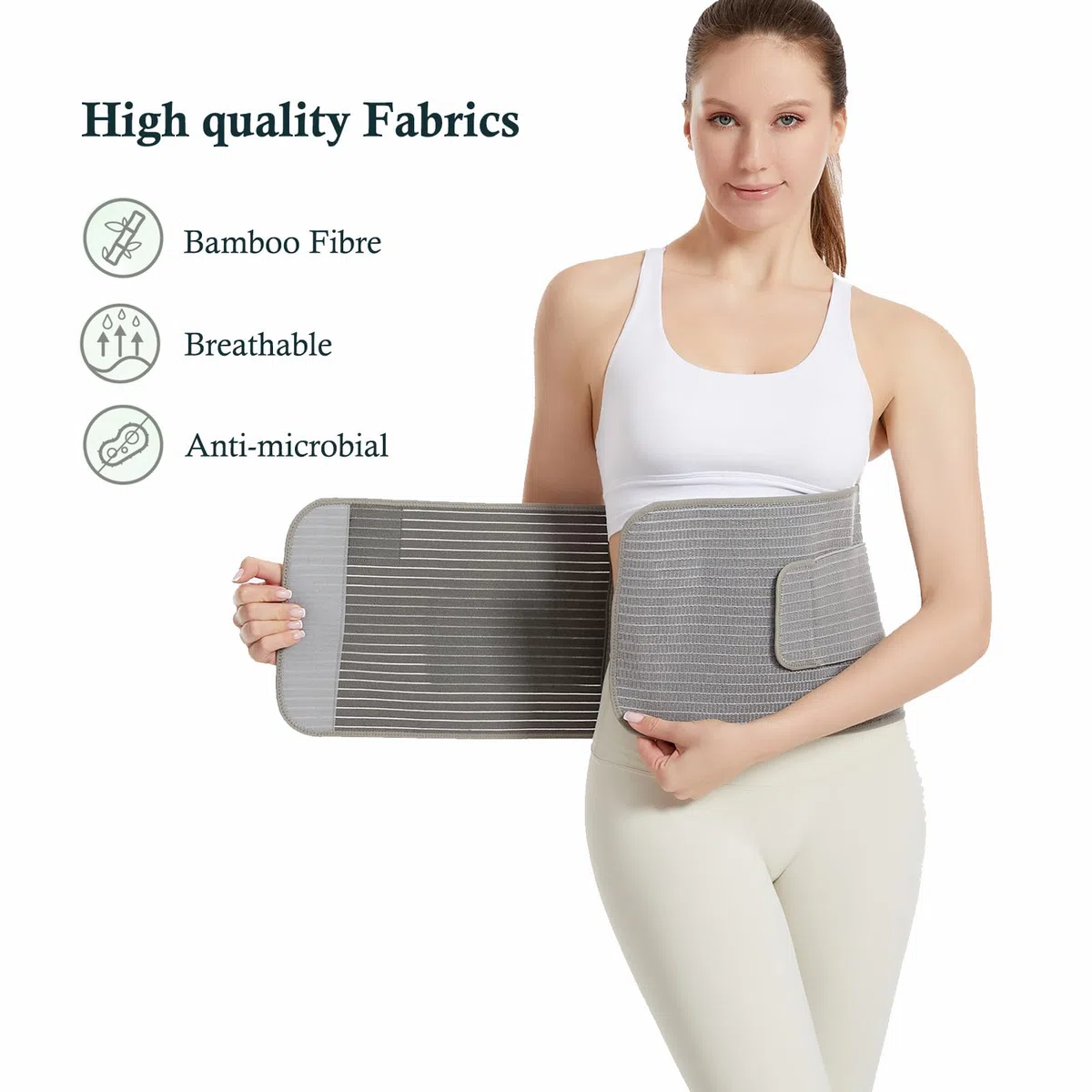 Ceinture abdominale post-partum, ceinture abdominale réglable, pour le soutien abdominal et le soulagement des douleurs dorsales