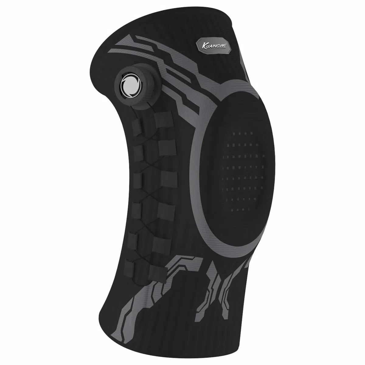 Kuangmi Genouillère Professionnelle Avec Molette Mécanique, Coussinets Gel Rotulien et Stabilisateurs Latéraux - Soutien Articulaire pour Douleur au Genou, Arthrose, Ménisque, Sport B-R-XL