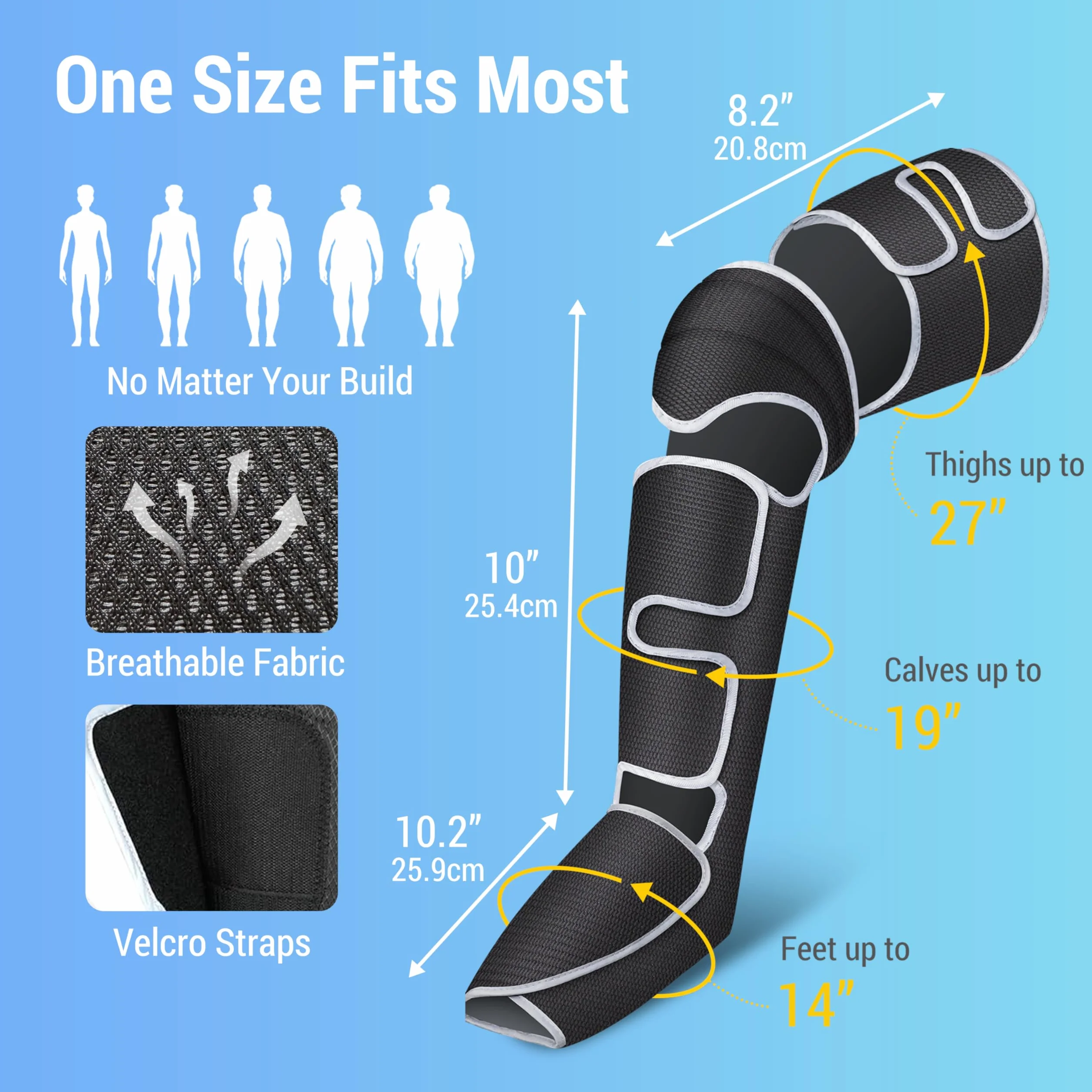 COMFIER Masseur de jambes pour la circulation sanguine et le soulagement de la douleur, masseur de jambes avec chaleur,3 réglages de chaleur et 3 intensités,cadeau de Thanksgiving