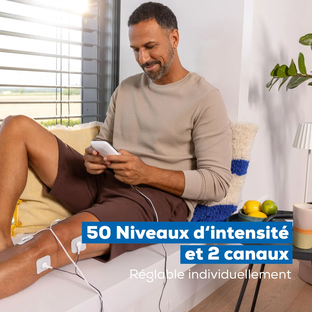Beurer EM 56 TENS EMS Électrostimulateur musculaire 3 en 1 22 programmes 4 électrodes