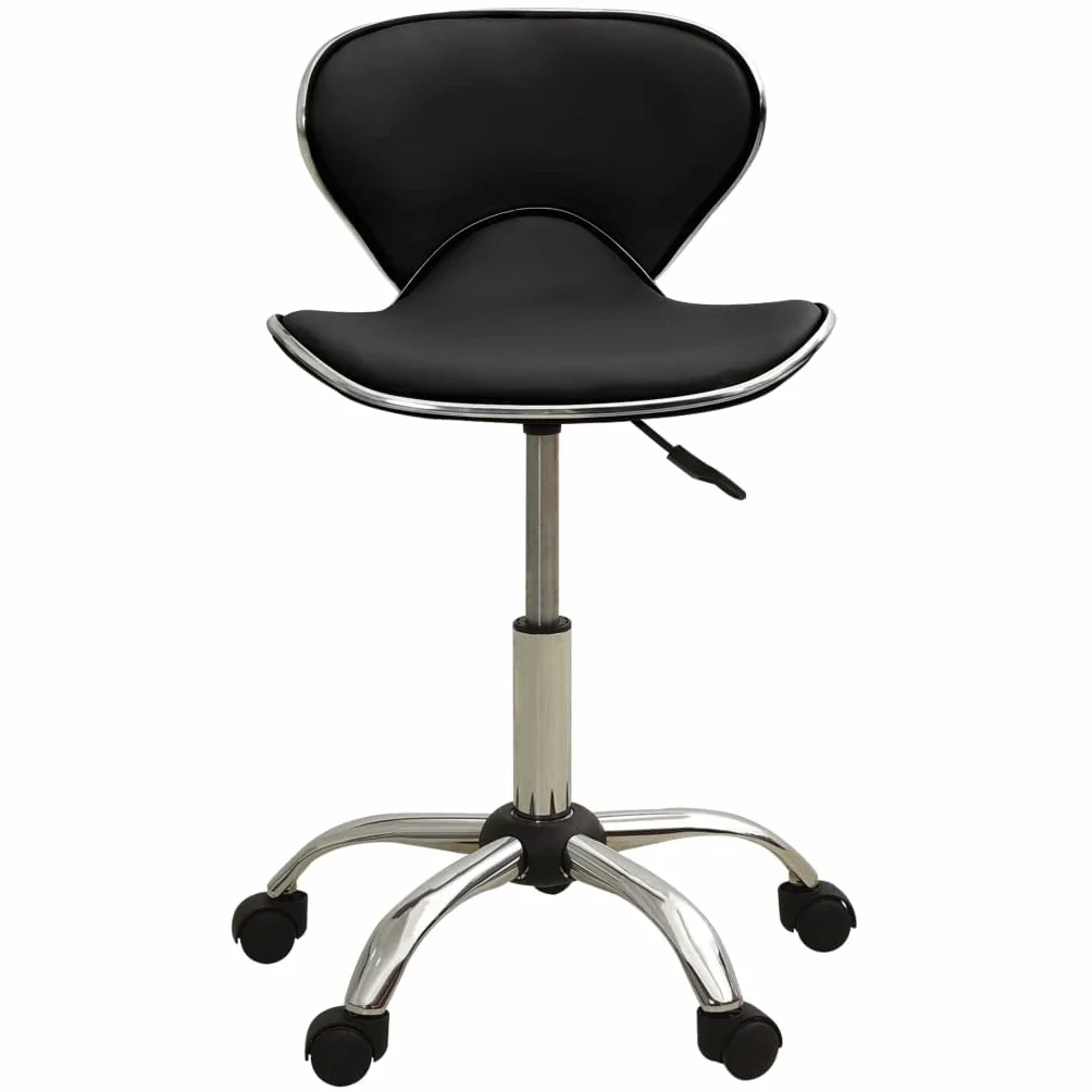 vidaXL Tabouret de Salon et Spa Chaise de Beauté Tabouret de Coiffure Chaise de Travail Pivotante Réglable Intérieur Noir Similicuir