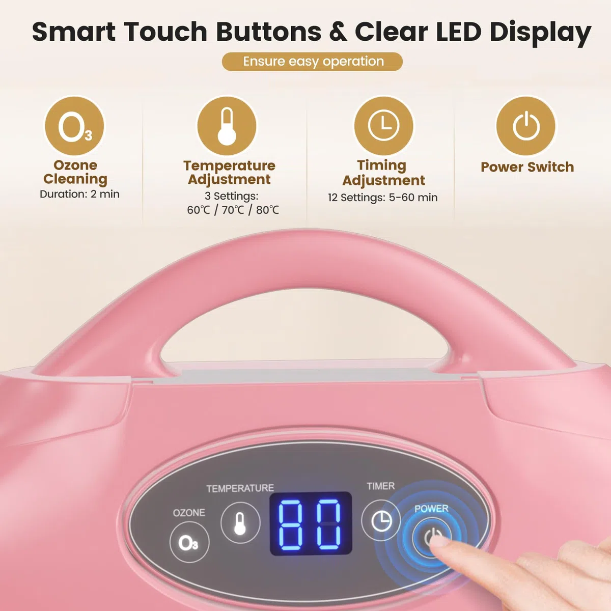 Hot-Stone Kit de massage en basalte avec étui chauffant portable, 3 niveaux de chaleur thérapeutique avec minuterie pour un usage domestique, massage, spa, détente (20)