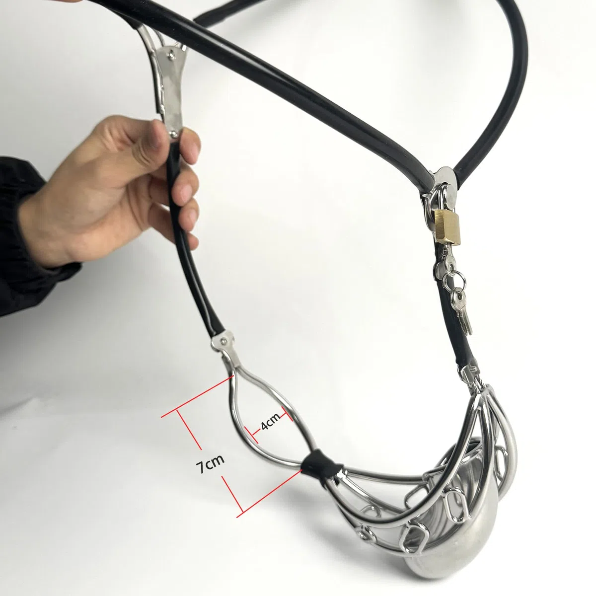 Ceinture de Chasteté Invisible, noire, 60-90CM | YILUQIFLY Cage, Fétichiste, BDSM, ajustable, sûr et discret au quotidien