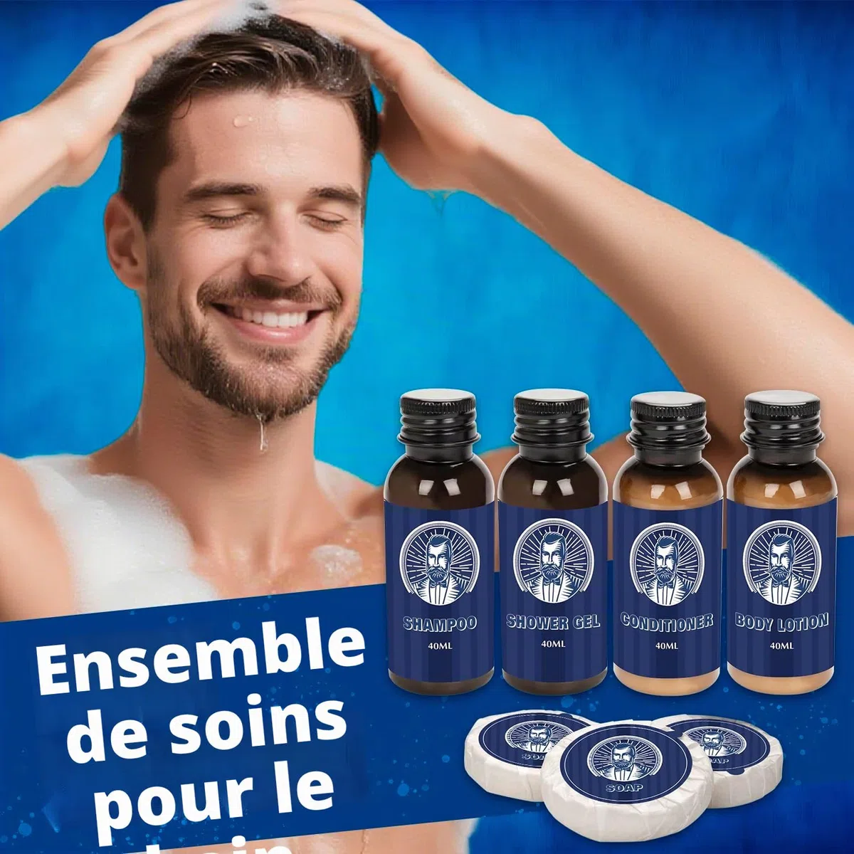 Calendrier de l'Avent 2025 Hommes 24PCS Kit Entretien Barbe Noël
