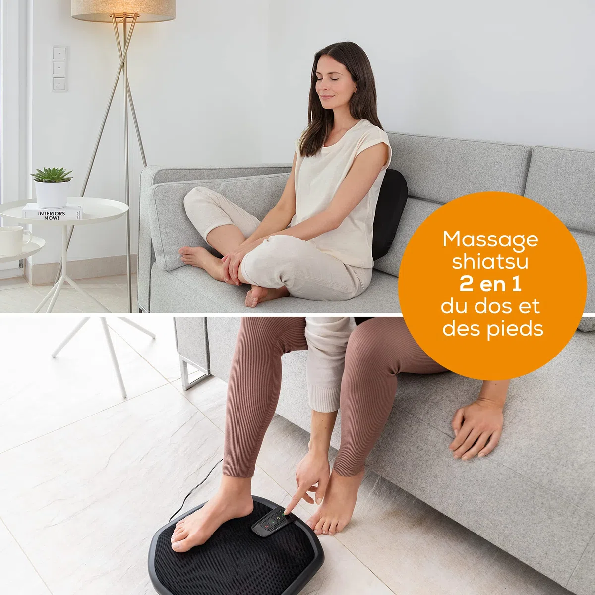 Beurer FM 70 Appareil de massage Shiatsu pieds dos avec fonction chaleur