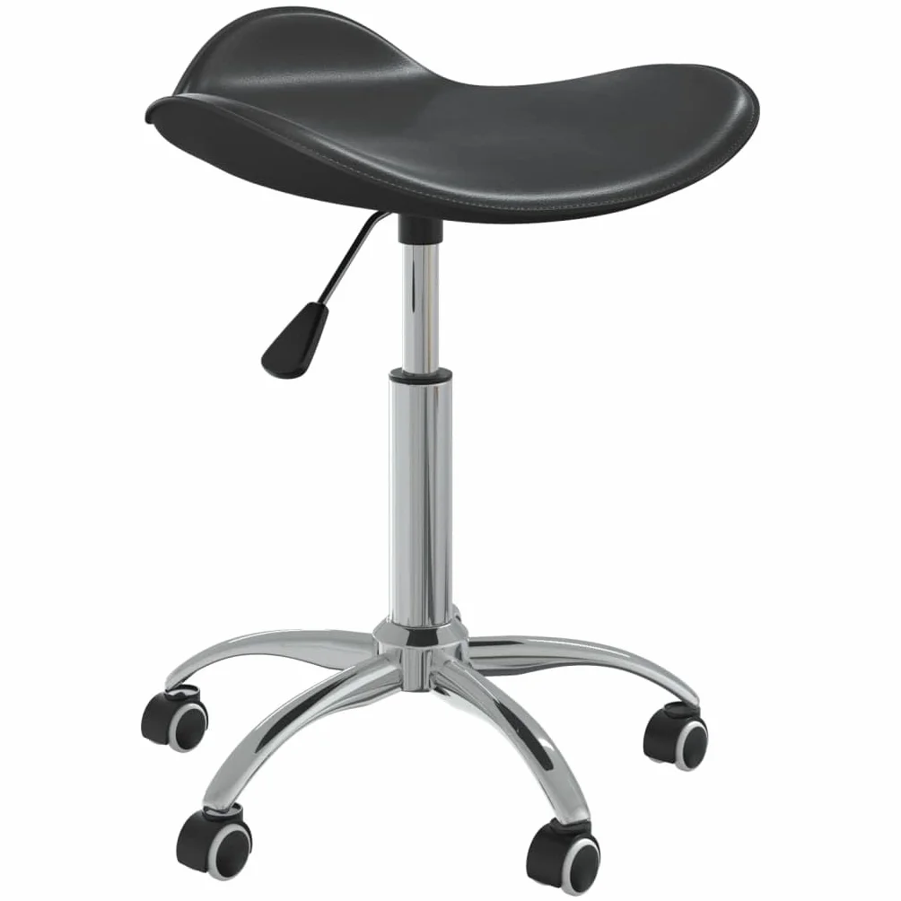 vidaXL Tabouret de Salon et Spa Chaise de Beauté Tabouret de Coiffure Chaise de Travail Réglable Pivotante Intérieur Noir Similicuir