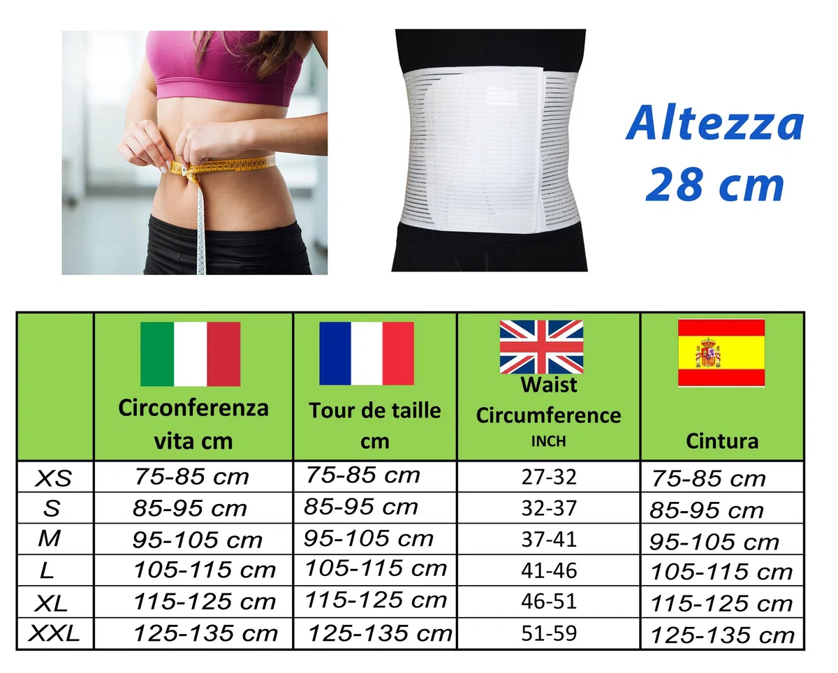 BODYPERFECT Bandeau Abdominal Post-opératoire Correcteur Soulage Maux Dos Fermeture Réglable H 28 XL Noir