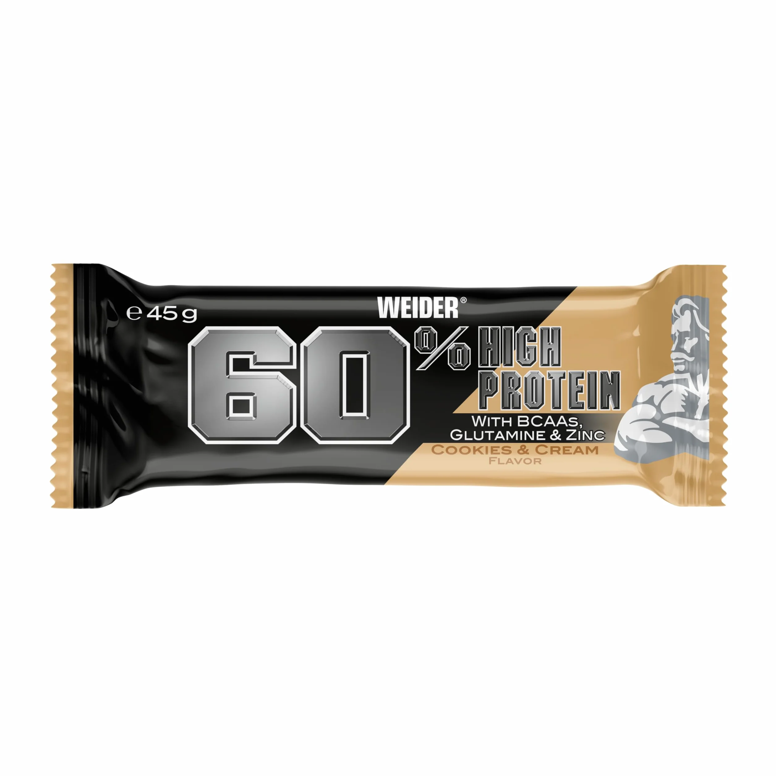 Weider Barre 60% Protéinée Biscuits et Crème 24 x 45 g