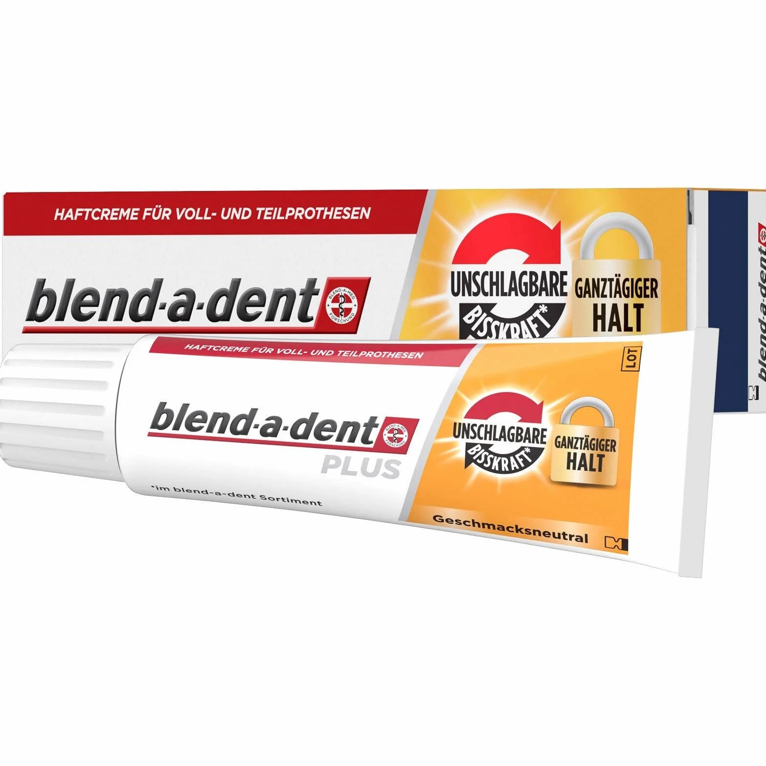 Blend-a-dent 10 x 40 g de crème adhésive Plus Premium - sans Parfum - Duokraft