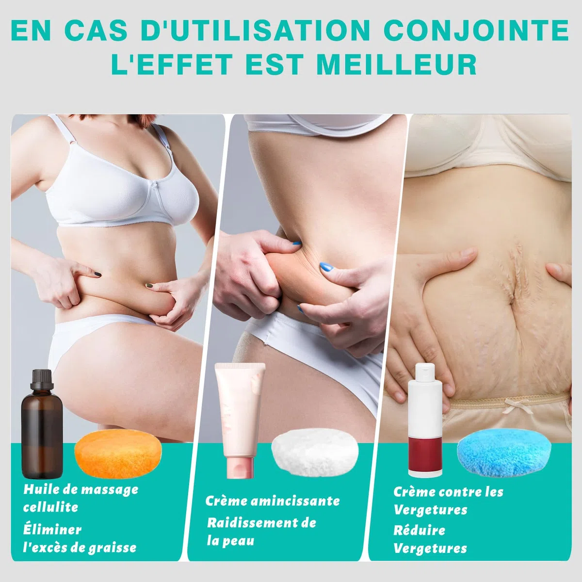 Massage Cellulite Masseur, Appareil de Massage Anti Cellulite, Accessoires Pour Soulager La Fatigue Sur Le Corps Entier