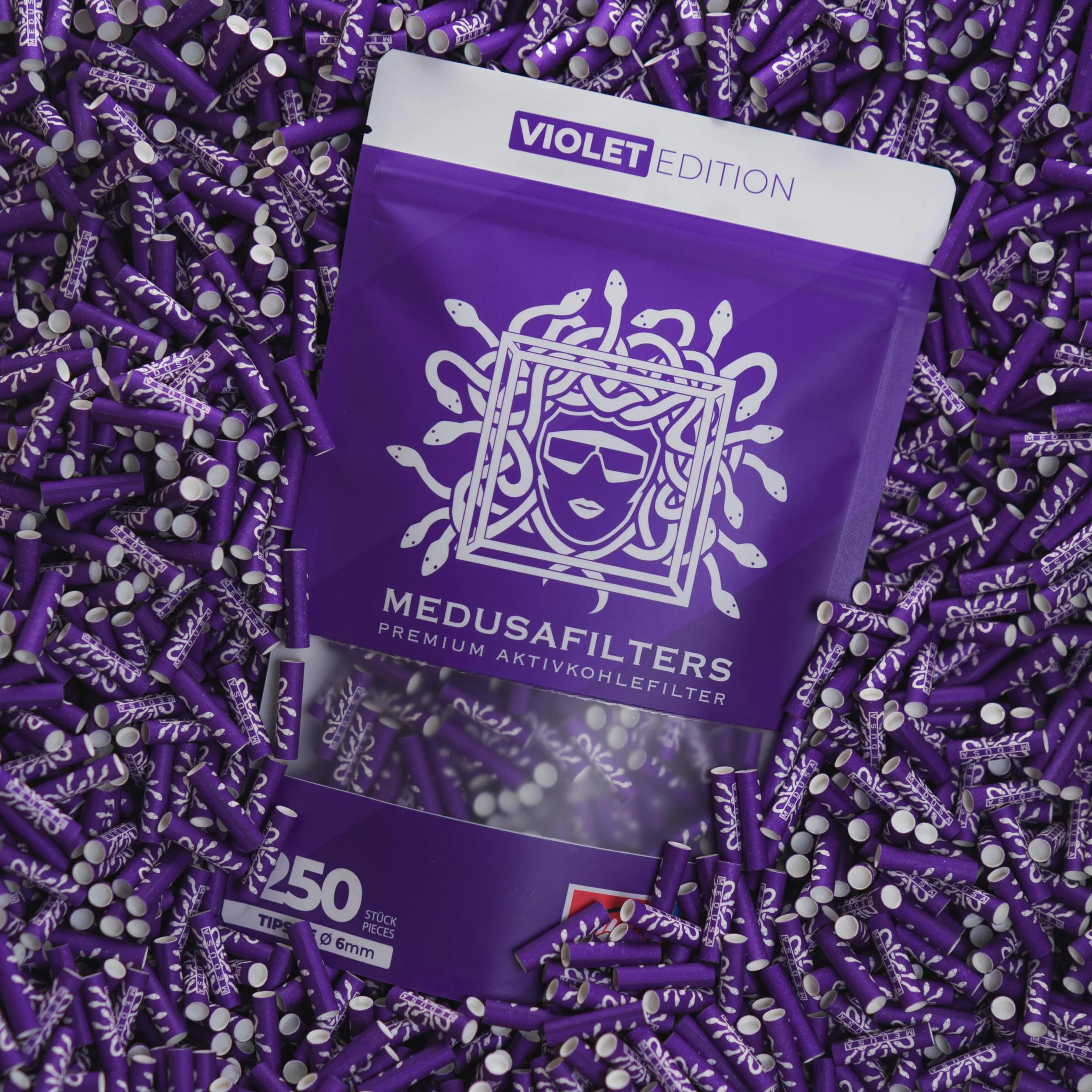 Medusafilters 250 filtres à charbon actif Ø 6 mm VIOLET Edition