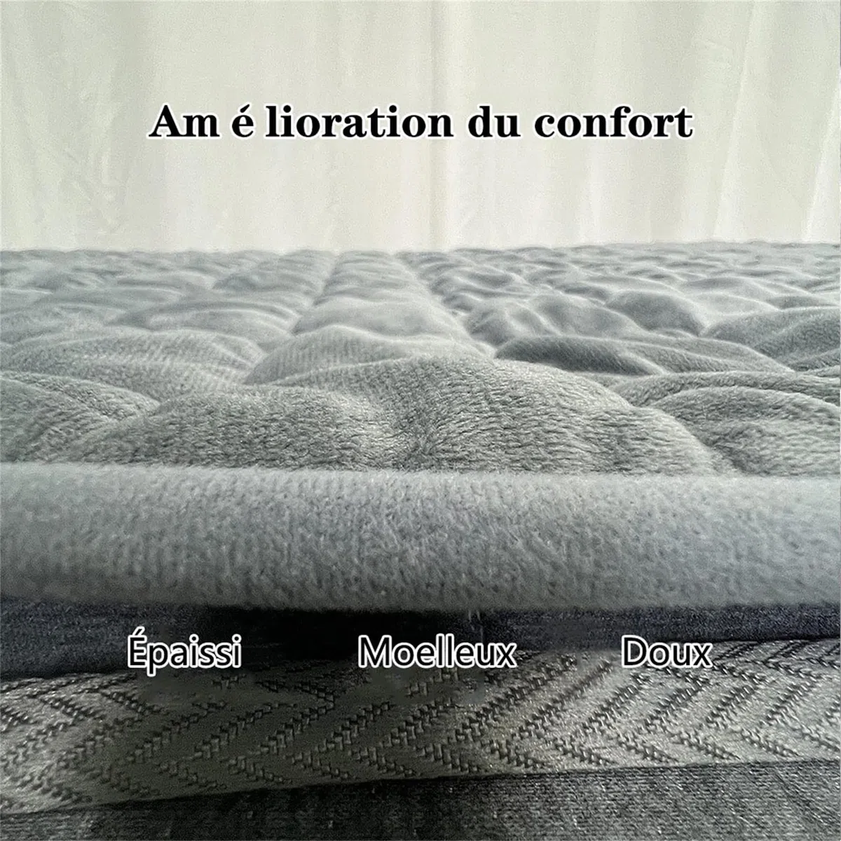 Chauffé Surmatelas Pour Table De Massage,Lash Bed Topper,Rembourrage De Lit Spa Avec Trou Respiration Bandes Élastiques,Couvre Matelas En Mousse À Mémoire Forme Pour Lit De Salon Beauté,180*80cm