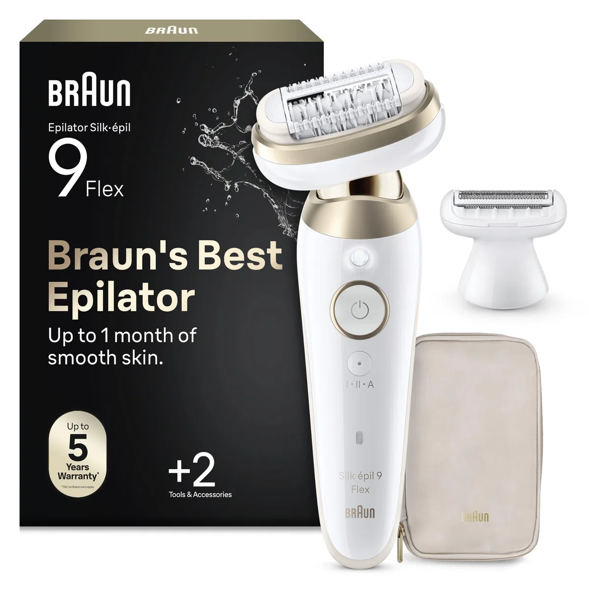 Braun Silk-épil 9 9-041 3D Épilateur Électrique pour Femmes, Tête Flexible 360°, Étanche, Sans Fil