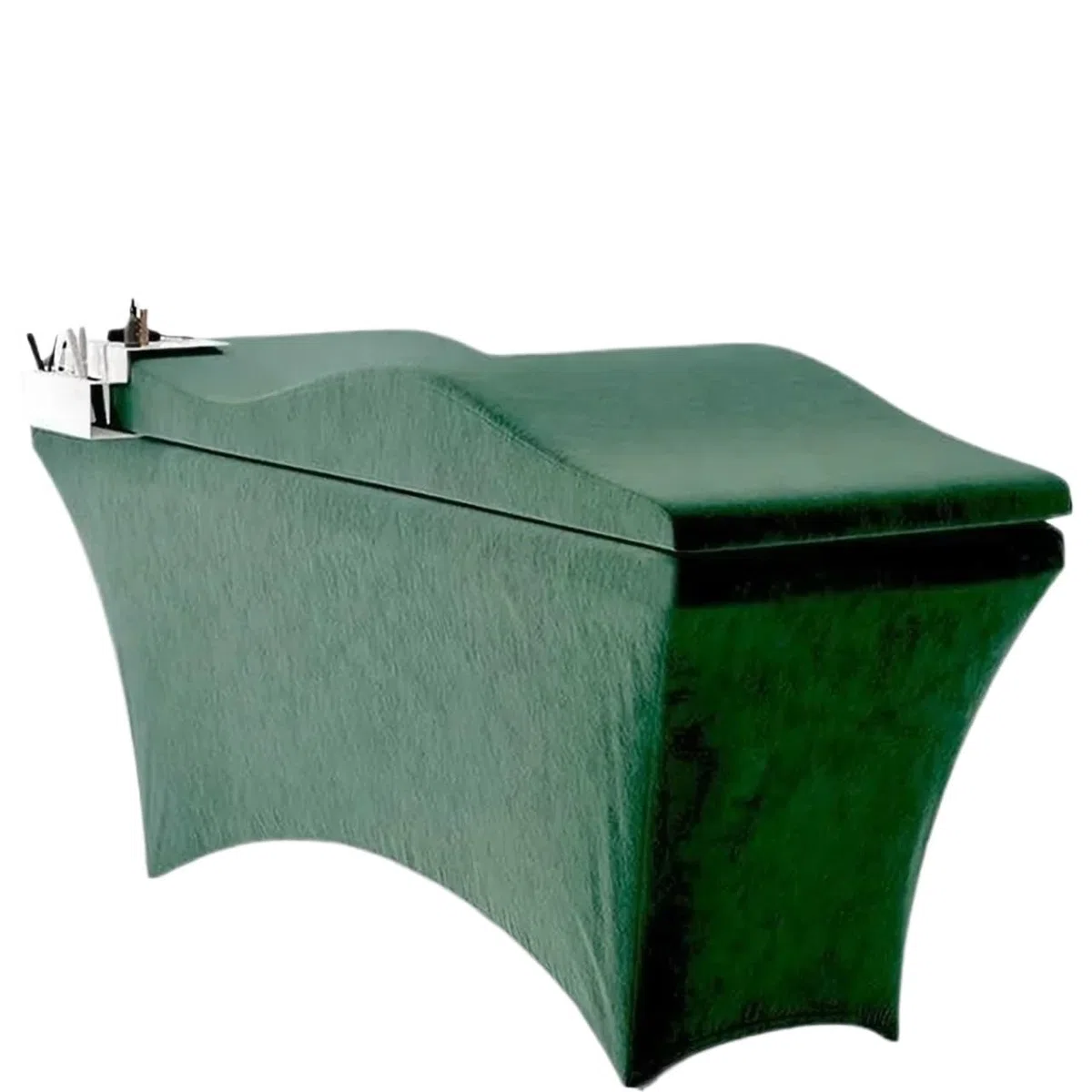 Matelas Table De Massage Surmatelas incurvé for Salon de beauté Lash Bed, Matelas en Mousse à mémoire de Forme Lash Bed Coussin Massage(Green)