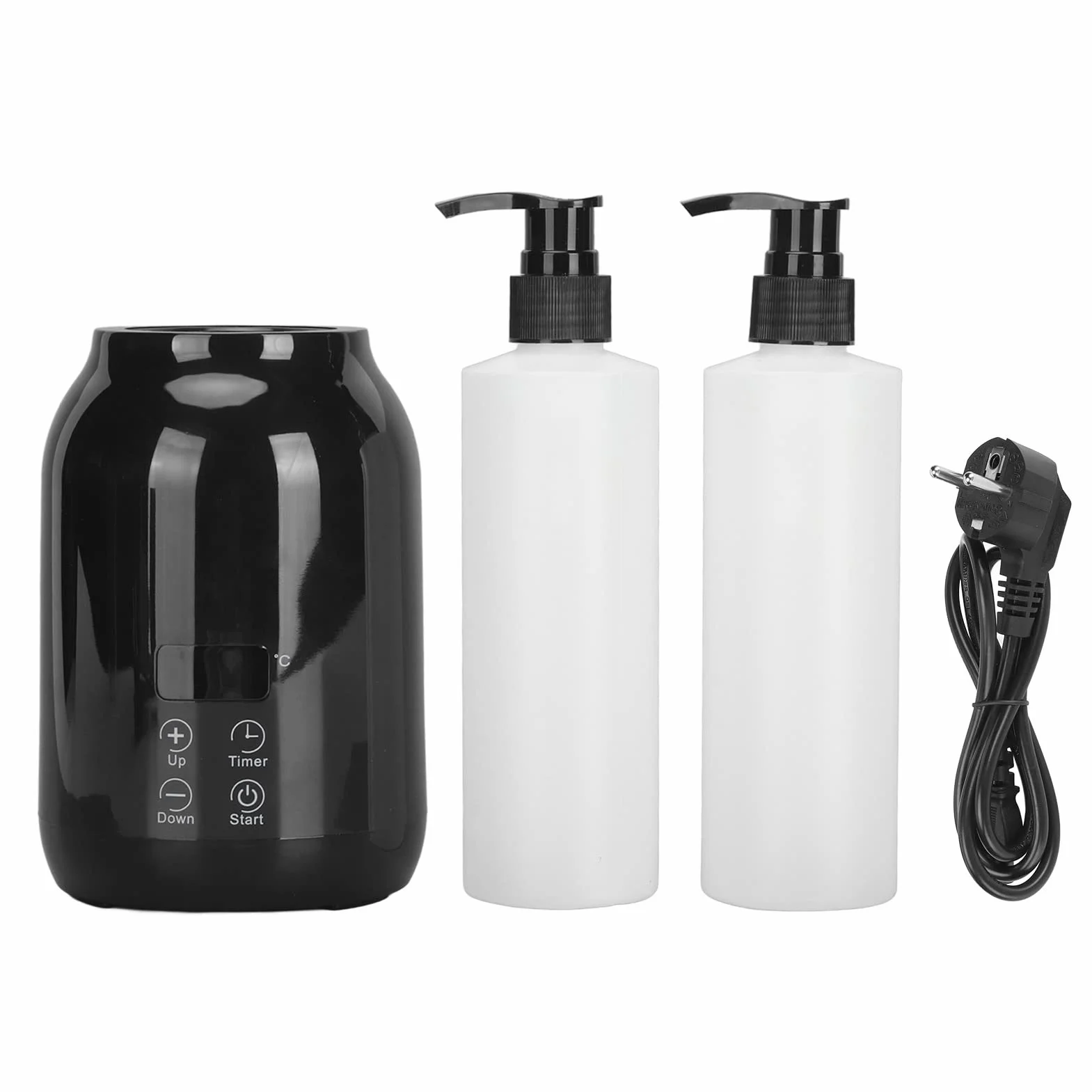 Chauffe-huile de Massage, Chauffe-huile Essentielle, Distributeur de Lotion Chauffante, Affichage LED, Réglage de la Température, Chauffe-bouteille D'huile de (Prise UE)
