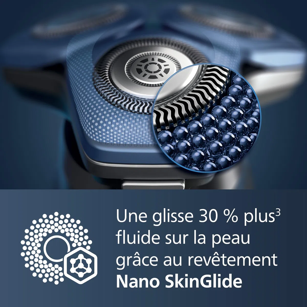 Philips Rasoir Philips Series 7000 - rasoir électrique Wet & Dry bleu glacier avec tondeuse rétractable intégrée, tondeuse à barbe, coffret de voyage, Quick Clean Pod et socle de charge (S7882/54)