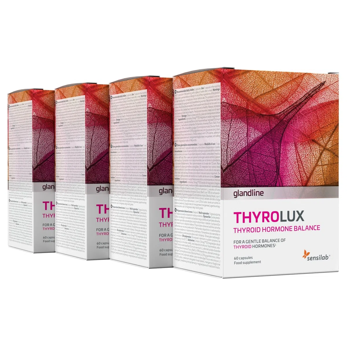Sensilab Thyrolux - Thyroïde, L-Tyrosine et Iode, 240 Gélules | Sélénium, Magnésium, Basilic Sacré, Schisandra, Zinc, l'Iode contribue à une Fonction Thyroïdienne Normale