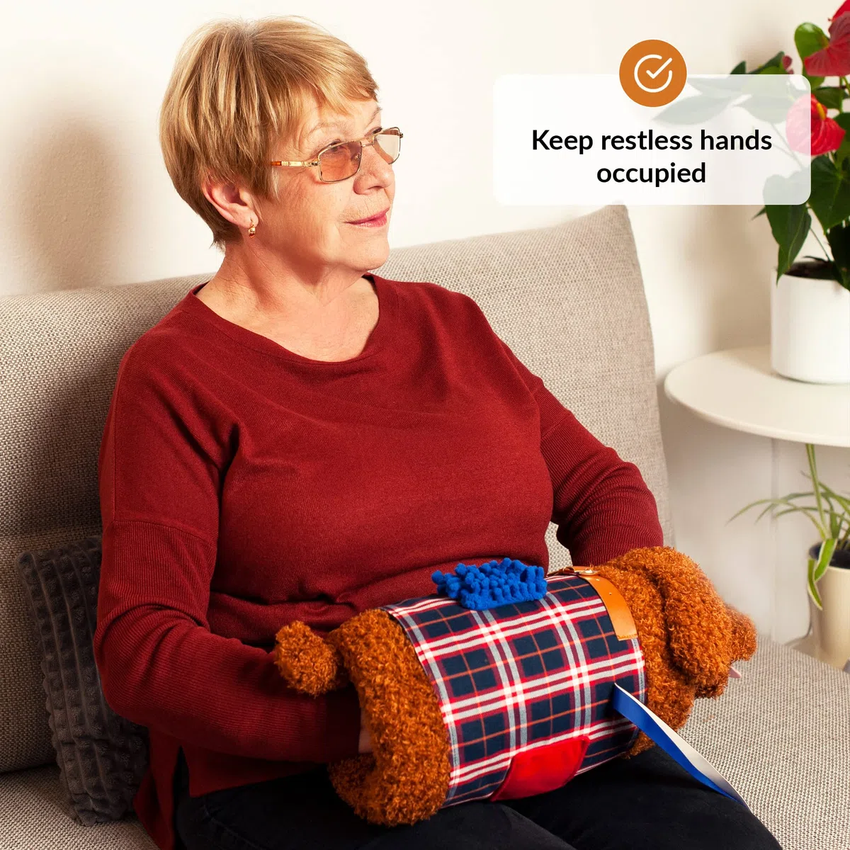 ODOXIA Couverture et Manchon Sensoriels | Produits pour Personnes Âgées de Démence | Cadeau d’Activité pour Personnes Âgées atteintes d’Alzheimer | Jouets Sensoriels