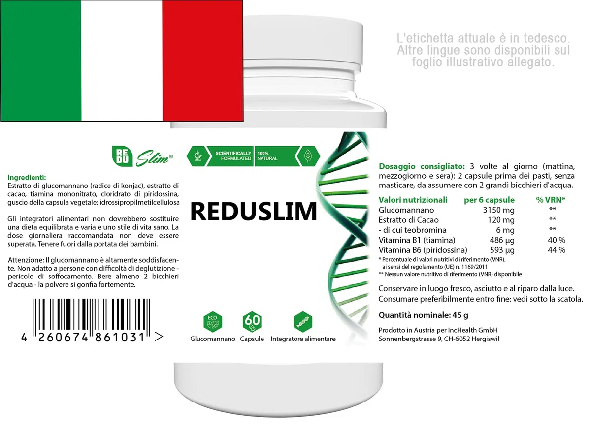 Reduslim 180 capsules (3x 60 capsules) - paquet de 3