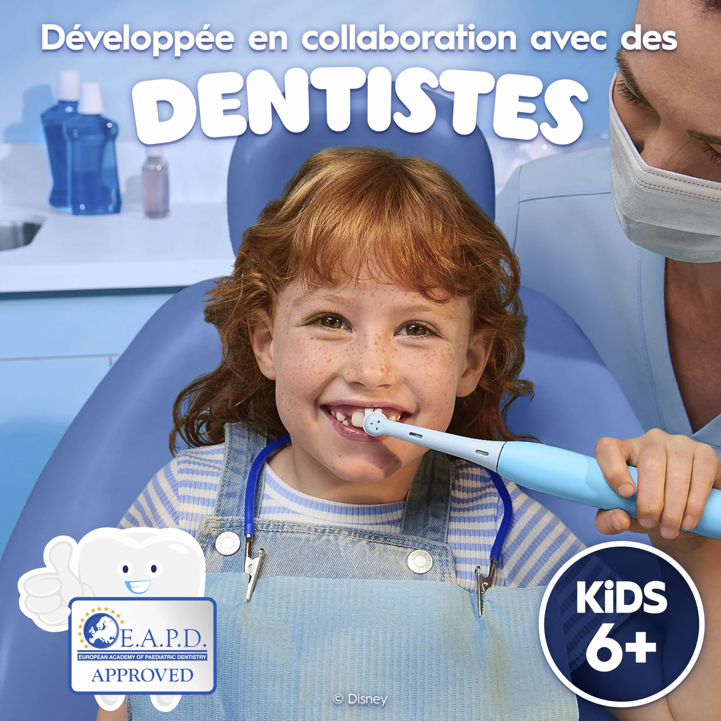 Oral-B Brosse à Dents Électrique iO Kids Stitch Bleue 3 Modes Brossage Enfants 6 Ans Minuteur Musical