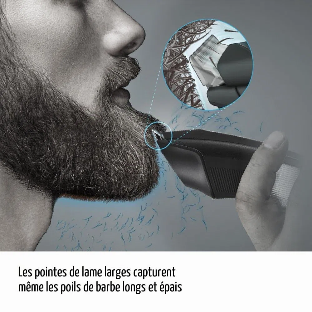 Panasonic - Personalcare ER-GB96-K503 | Tondeuse barbe - Spécial barbes longues 58 Réglages 7 accessoires 50 min d'autonomie Charge en 1 heure Lavable Moteur Torque Noir