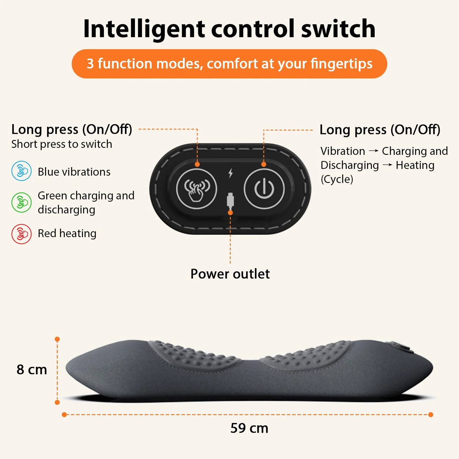 Appareil de massage 3 en 1 pour le dos, masseur électrique lombaire avec traction, vibration et chaleur