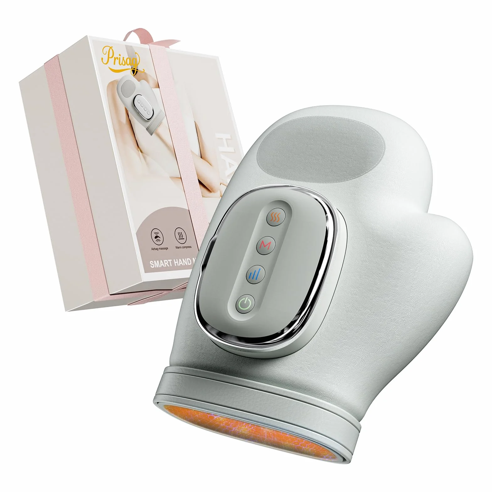 Masseur Électrique pour les Mains, Chauffage et Fonction de Pression Airbag, 3 Modes, 5 Intensités, Cadeau pour les Hommes et les Femmes, Soulage la Fatigue des Mains