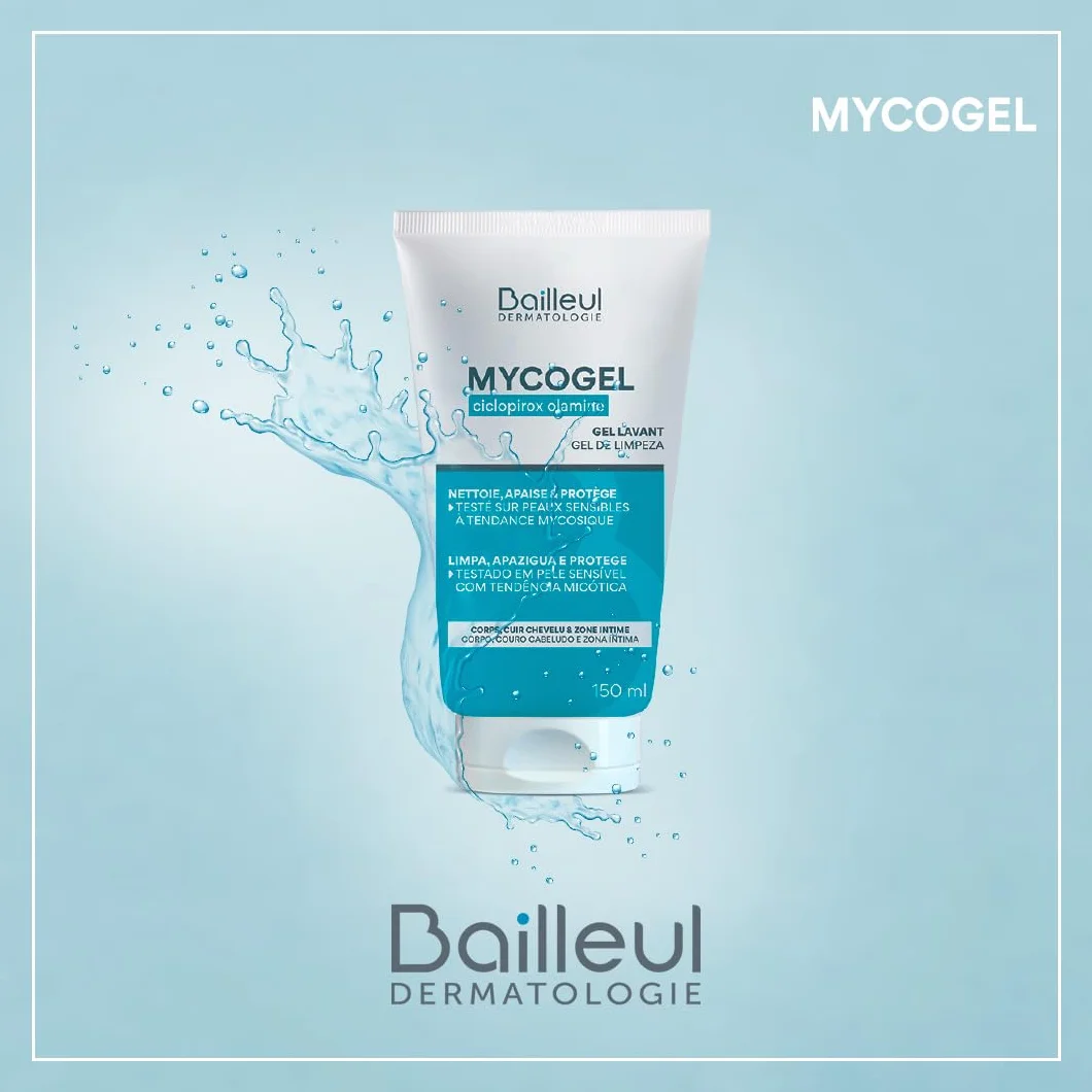 Bailleul Mycogel Gel lavant mycoses cutanées Lot de 3 x 150 ml Vegan