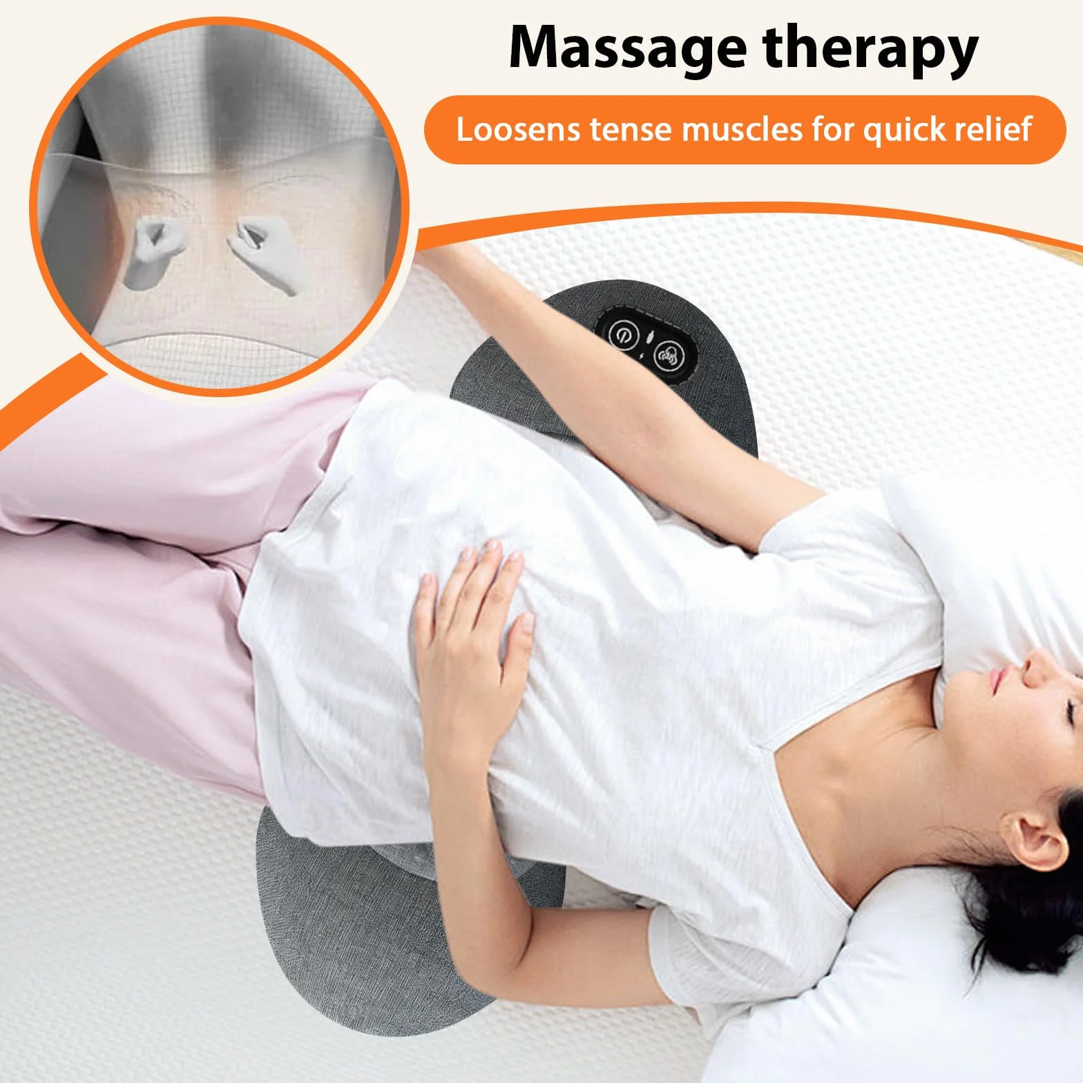 Appareil de massage 3 en 1 pour le dos, masseur électrique lombaire avec traction, vibration et chaleur