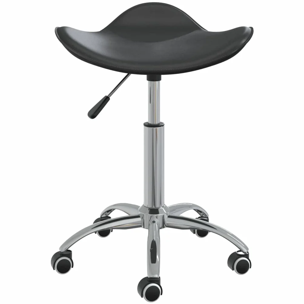 vidaXL Tabouret de Salon et Spa Chaise de Beauté Tabouret de Coiffure Chaise de Travail Réglable Pivotante Intérieur Noir Similicuir